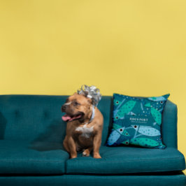 Modernes, individuelles Fischmuster Kissen