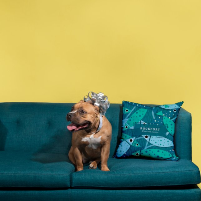 Modernes, individuelles Fischmuster Kissen (Von Creator hochgeladen)