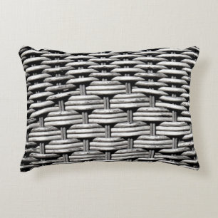 Modernes, industrielles Metal-Weave-Muster Dekokissen