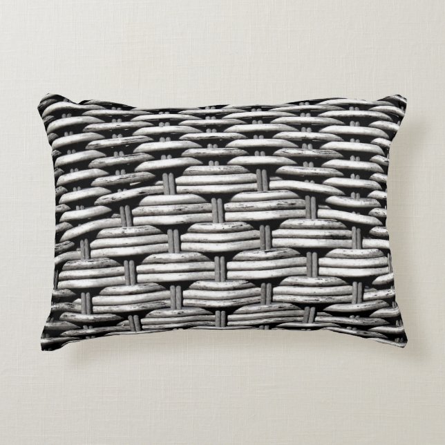 Modernes, industrielles Metal-Weave-Muster Dekokissen (Vorderseite)