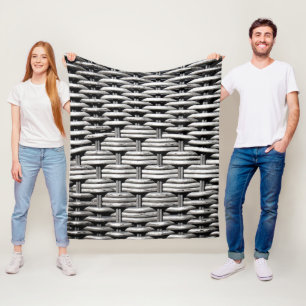Modernes, industrielles Metal-Weave-Muster Fleecedecke