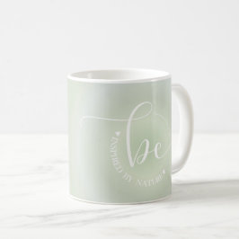 Modernes inspirierendes Zitat grün Inspiriert werd Kaffeetasse