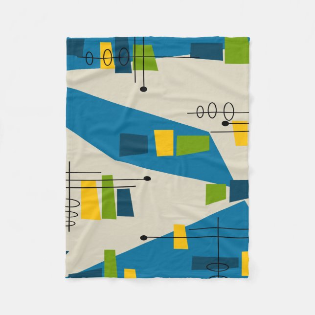 Modernes, Inspiriertes Fleece-Blanket Mitte des Ja Fleecedecke (Vorderseite)