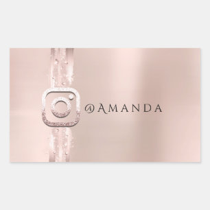 Modernes Instagra-Logo für den Glam-Event Rechteckiger Aufkleber