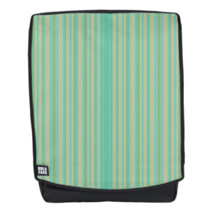 Modernes Jade Green Strip Muster Rucksack