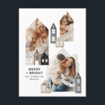 Modernes Japan Weihnachten Nordische Häuser 3 Foto<br><div class="desc">Moderne japanische Weihnachtshäuser Nordic Häuser stilvoll,  einfach gestaltet mit 3 Fotos Ferienkarte</div>