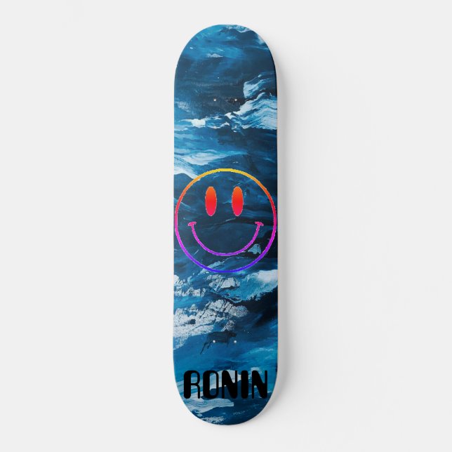 Modernes japanisches Wave Rider Skateboard Deck (Vorderseite)