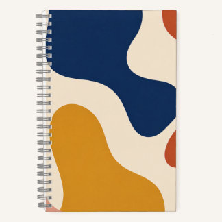 Modernes Journal mit organischen Formen Notizbuch