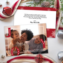 Modernes JOY Christmas Family Foto