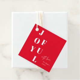 Modernes Joyful Typ Red Weihnachtsgeschenk Geschenkanhänger