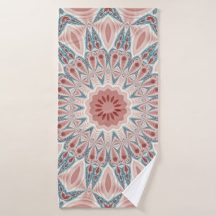 Modernes Kaleidoskop Mandala Fraktal Kunst Badehandtuch