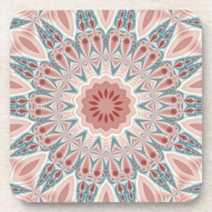 Modernes Kaleidoskop Mandala Fraktal Kunst Getränkeuntersetzer