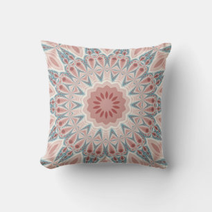 Modernes Kaleidoskop Mandala Fraktal Kunst Kissen