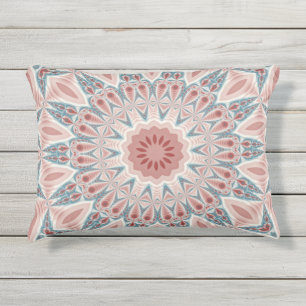 Modernes Kaleidoskop Mandala Fraktal Kunst Kissen Für Draußen