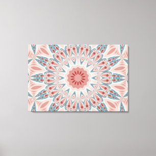 Modernes Kaleidoskop Mandala Fraktal Kunst Leinwanddruck