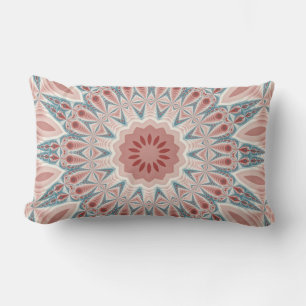 Modernes Kaleidoskop Mandala Fraktal Kunst Lendenkissen