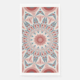 Modernes Kaleidoskop Mandala Fraktal Kunst Serviette
