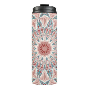 Modernes Kaleidoskop Mandala Fraktal Kunst Thermosbecher