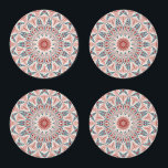 Modernes Kaleidoskop Mandala Fraktal Kunst Untersetzer Set<br><div class="desc">Einzigartige Mandala.</div>