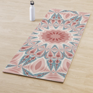 Modernes Kaleidoskop Mandala Fraktal Kunst Yogamatte