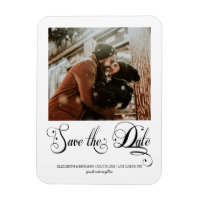 Modernes Kalligrafie-Script-Foto Save the Date