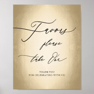 Modernes Kalligrafie-Script Gold-Favoriten für Hoc Poster