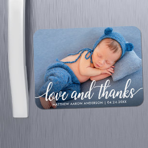 Modernes Kalligrafie-Script Neue Baby-Liebe Dank Magnet