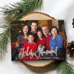 Modernes Kalligrafieskript Feliz Navidad Foto Postkarte<br><div class="desc">Modernes Kalligrafie-Script Feliz Navidad Family Foto Frohe Weihnachtsfeiertage Postkarte</div>