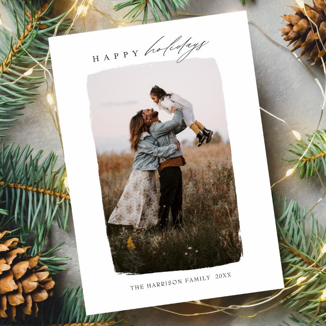 Modernes kalligrafisches Foto für Weihnachtsfeiert Feiertagskarte (Von Creator hochgeladen)