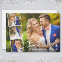 Modernes kalligrafisches Herz Hochzeit 4 FotoColla