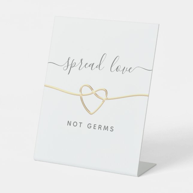 Modernes kalligrafisches Hochzeitshilfszeichen Sockelschild (Vorderseite)