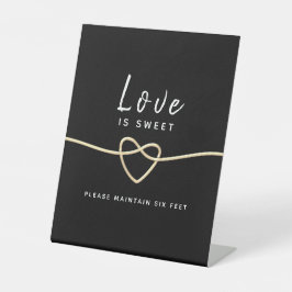 Modernes kalligrafisches Hochzeitshilfszeichen Sockelschild