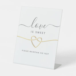 Modernes kalligrafisches Hochzeitshilfszeichen Sockelschild