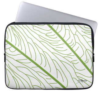 Modernes Kalo Blatt - Weiß Laptopschutzhülle