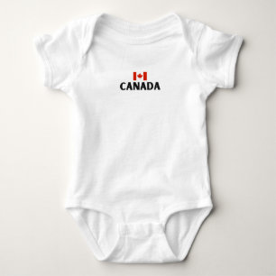 Modernes kanadisches Flaggenland KANADA Souvenir Baby Strampler