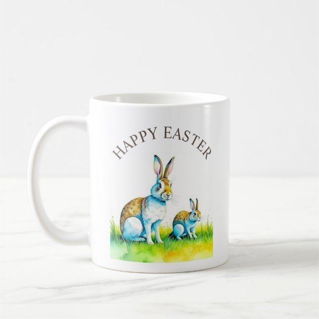 Modernes Kaninchen-Ostern Kaffeetasse (Links)