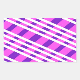 Modernes Kariertes Design Rechteckiger Aufkleber