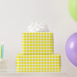 Modernes, kariertes, gelbliches Muster Geschenkpapier