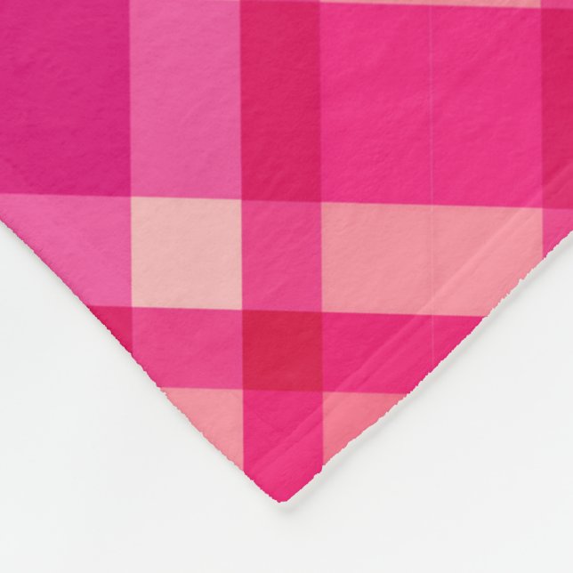 Modernes Kariertes Mittelalter, Fuchsia Pink & Cor Fleecedecke (Ecke)