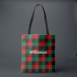 Modernes Kariertes Red Green Christmas Buffalo-Mus Tasche<br><div class="desc">Karierter Totenbeutel mit rotem und grünem Schachbrettmuster. Ein klassisches Design in saisonalen Urlaubstönen. Personalisieren Sie den Namen auf der Vorder- und Rückseite. Ideal,  um Weihnachtsgeschenke zu kaufen oder mit ihnen zu tragen. Diese Tasche ist elegant,  modern,  elegant und stilvoll. Macht auch ein tolles Geschenk!</div>
