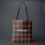Modernes Kariertes Red Green Christmas Buffalo-Mus Tasche<br><div class="desc">Karierter Totenbeutel mit rotem und grünem Schachbrettmuster. Ein klassisches Design in saisonalen Urlaubstönen. Personalisieren Sie den Namen auf der Vorder- und Rückseite. Ideal,  um Weihnachtsgeschenke zu kaufen oder mit ihnen zu tragen. Diese Tasche ist elegant,  modern,  elegant und stilvoll. Macht auch ein tolles Geschenk!</div>