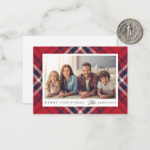 Modernes Kariertes Weihnachts-Custom-Foto