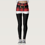 Modernes Kariertes Weihnachtskostüm Niedlich Weihn Leggings<br><div class="desc">Diese niedlichen Leggings sind das perfekte Weihnachtskostüm für Weihnachtsvormittag oder Feiertagen. Modern und trendig mit Buffalo-karierten Details und einem Fake Goldgürtel sind sie sowohl lustig als auch stilvoll!</div>