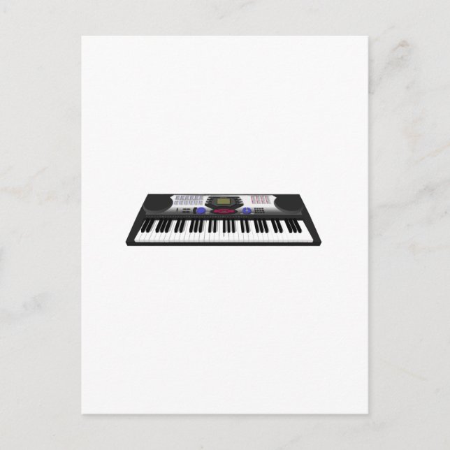Modernes Keyboard-Synth: 3D-Modell: Postkarte (Vorderseite)