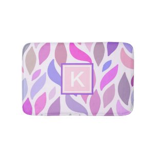 Modernes Kids farbiges geometrisches Monogramm Badematte