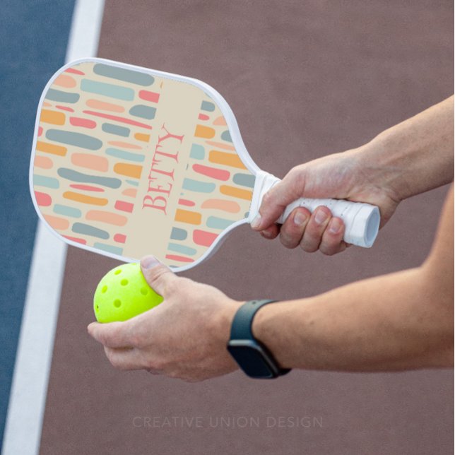 Modernes Kieselmuster aus dem Mittelalter Pickleball Schläger (Personalized Pickleball Paddle)