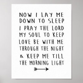 Modernes Kinderzimmer Print Child's Bedtime Gebet Poster