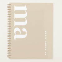 Modernes, klassisches Beige Monogramm