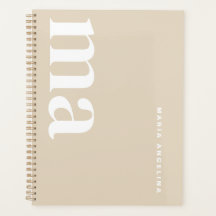 Modernes, klassisches Beige Monogramm
