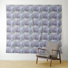 Modernes, klassisches Blumenmuster Wandteppich